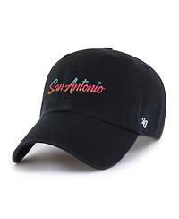 '47 Brand Men's Black San Antonio Spurs Region Clean Up Adjustable Hat