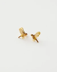 Fable England Enamel Flying Robin earrings