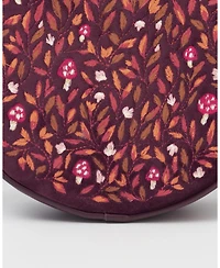 Fable England Women's Magical Mushroom Embroidered Velvet Circle Bag
