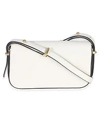 Pre-Owned Prada White Smooth Calfskin Triangle Logo Flap Bag