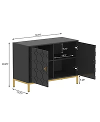 Clihome Freestanding Storage Cabinet 2-Door Accent Cabinet