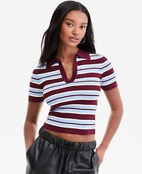 Bar Iii Women's Cropped Ribbed Top, Macy's Exclusive