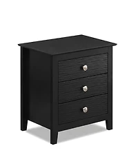 Slickblue 3 Drawer Farmhouse Nightstand with Wood Grain Finish and Storage Drawers