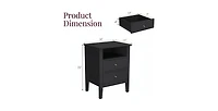 Lucky One 18"W Fluted Nightstand with 2-Drawer (Set of 2)