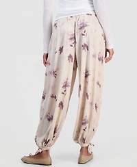 And Now This Women's Floral-Print Tie-Hem Balloon Pants, Macy's Exclusive