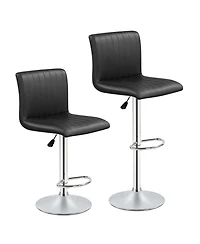 Slickblue Set of 2 Bar Stools with Adjustable Height, Swivel Seat and Footrest