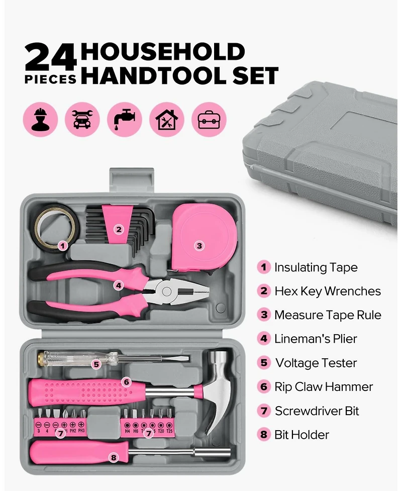 Xdovet Home Diy Tool Kit Repair Set Storage Case