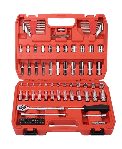 Xdovet 1/4inch Socket Ratchet Wrench Set 101pieces Metric Sae Allen Auto Repair