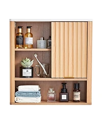 Phying Wall Mounted Bathroom Cabinet Over Toilet Storage Medicine Cabinet Multifunctional Hanging Organizer for Home Storage