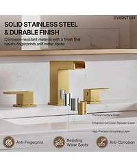 Everstein Widespread Bathroom Faucet 3 Hole, 2-Handle Sink with Drain Assembly