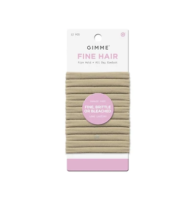 Gimme Beauty Fine Hair Elastic Bands - Slim-Fit Elastic Ties for Fine, Brittle