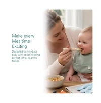Sperric Silicone Baby Feeding Set, Suction Bowls with Lids, 4-Pack Led Weaning Spoon , and Fruit Feeders