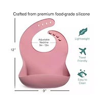 Sperric Silicone Baby Feeding Set, Suction Bowls with Lids and Spoons, Waterproof Baby Bibs, Stacking Teether Toys, Bpa Free Baby