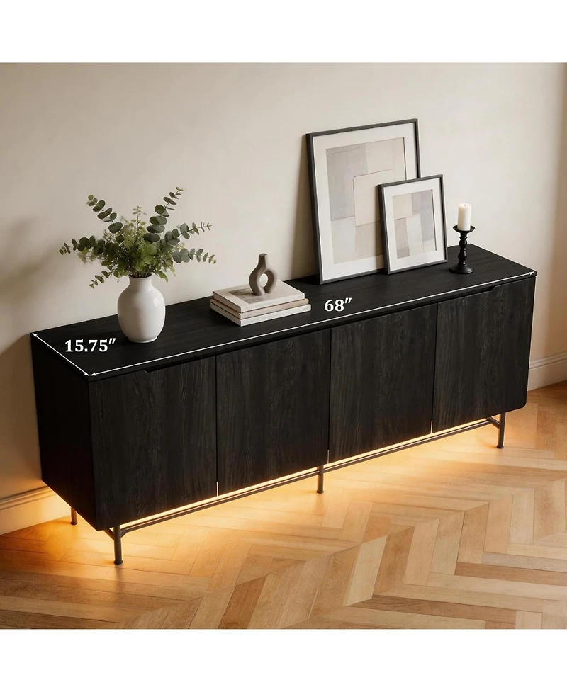 Logicfox 68inch File Cabinet Sideboard Storage Cabinet for Home Office Entryway
