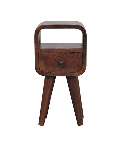 HomeRoots 16" Chestnut Solid Wood Square One Drawer Nightstand