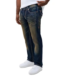 True Religion Men's Ricky Straight Super T Flap Jeans