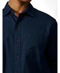 Aubin Men's Grainsby Linen Cotton Relaxed Shirt