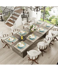 Homsee 118 Inch Large Dining Table Extra Long Rectangle for 8 Person Seating Perfect as Conference Desk and Office