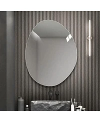 Laoties Modern Asymmetrical Wall Mirror, Hd Copper-Free Vanity Mirror for Bathroom, Living Room and Entryway