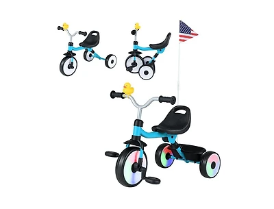 Slickblue Kids Tricycle with Adjustable Seat and Storage Basket