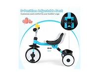 Slickblue Kids Tricycle with Adjustable Seat and Storage Basket