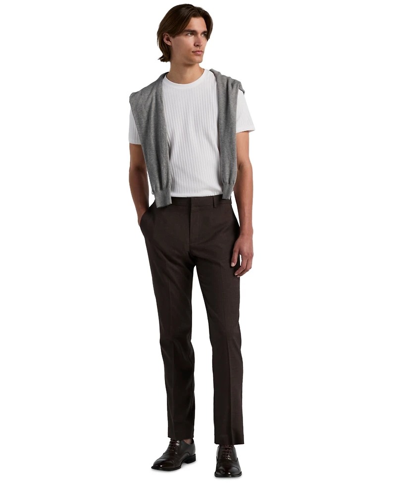 Perry Ellis Portfolio Men's Modern Fit Sharkskin Dress Pants
