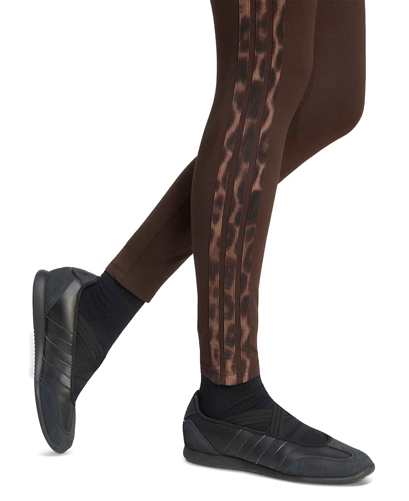 adidas Women's Seasonal Essentials Animal Print 3-Stripes Leggings