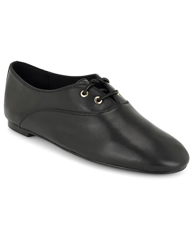 Nine West Women's Jazzy Leather Lace-Up Oxford Flats
