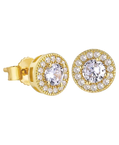 Rhona Sutton Men's Cubic Zirconia Iced Stud Earrings