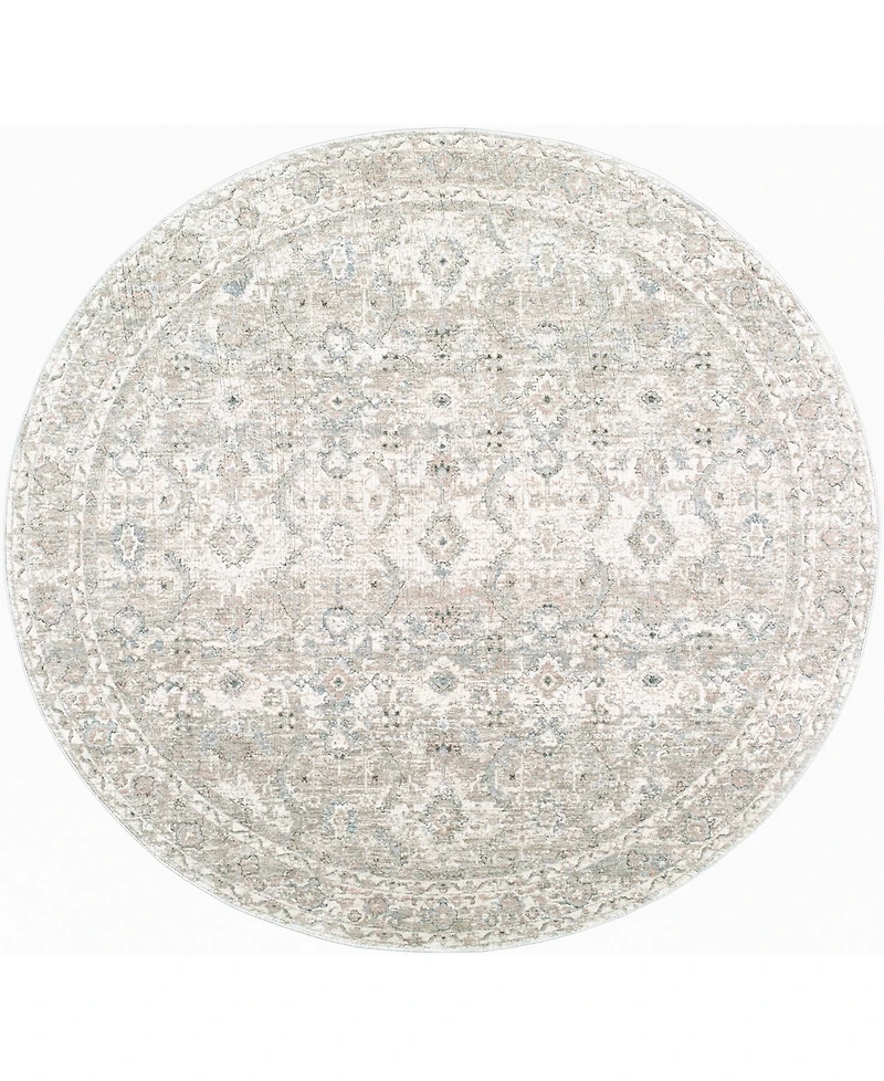 Livabliss Poetry 556928 6'7" x 6'7" Round Area Rug