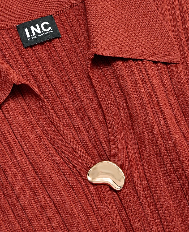 I.n.c. International Concepts Women's Ribbed-Knit Body-Con Sleeveless Sweater Dress, Macy's Exclusive