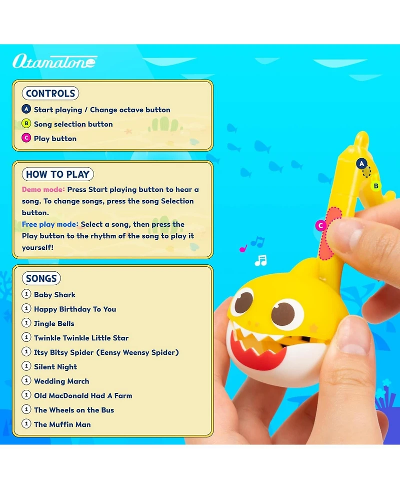 Otamatone Melody Series Sanrio Japanese Electronic Mini Musical Toy Portable 11 Pre-Programmed Songs