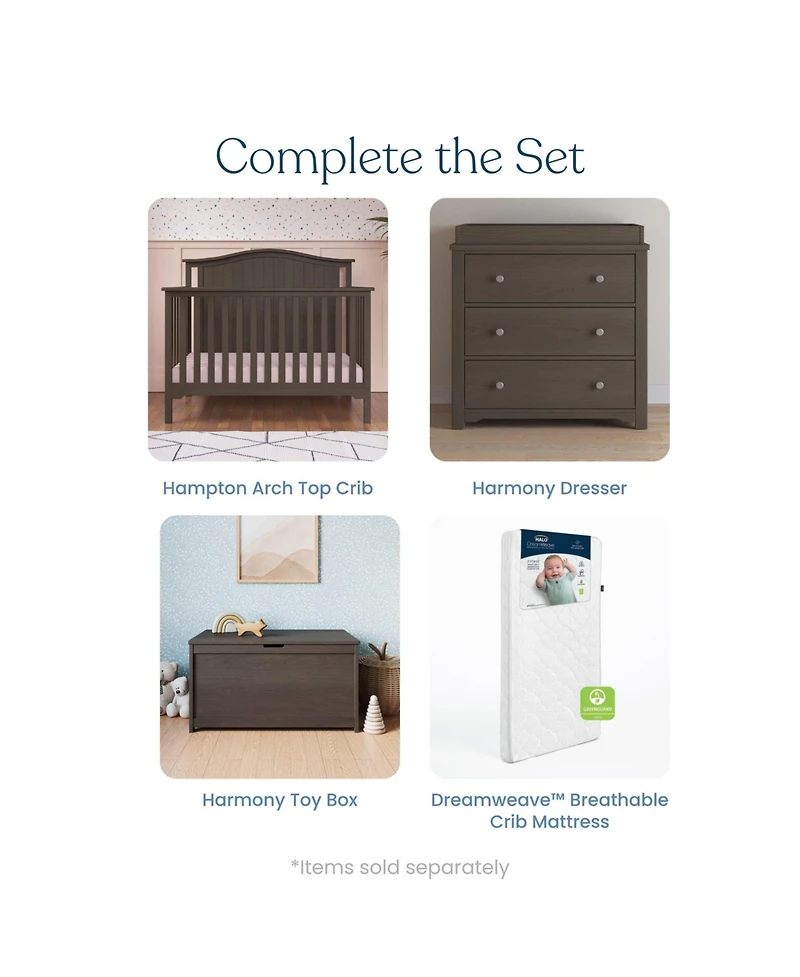 Child Craft Hampton Arch Top 4-in-1 Convertible Crib