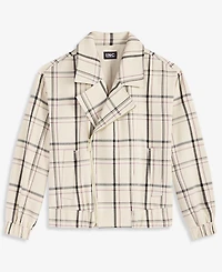 I.n.c. International Concepts Women's Arlee Oversized Plaid Biker Jacket, Macy's Exclusive