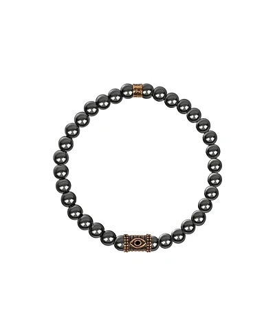 Karma and Luck Spiritual Fortress - Hematite Evil Eye Charm Bracelet
