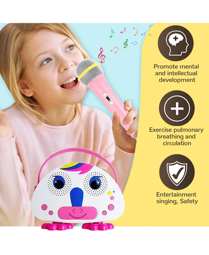 Cowin Karaoke Machine for Kids Wireless Bluetooth with Microphone