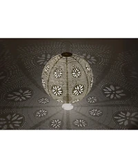 Allsop Home & Garden, Stella Luxe Globe Boho Pearl 18" Led Lantern (Battery Powered)