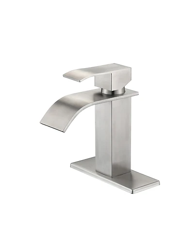 Busdays Single Handle Waterfall Spout Bathroom Faucet for Sink