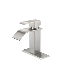 Busdays Single Handle Waterfall Spout Bathroom Faucet for Sink