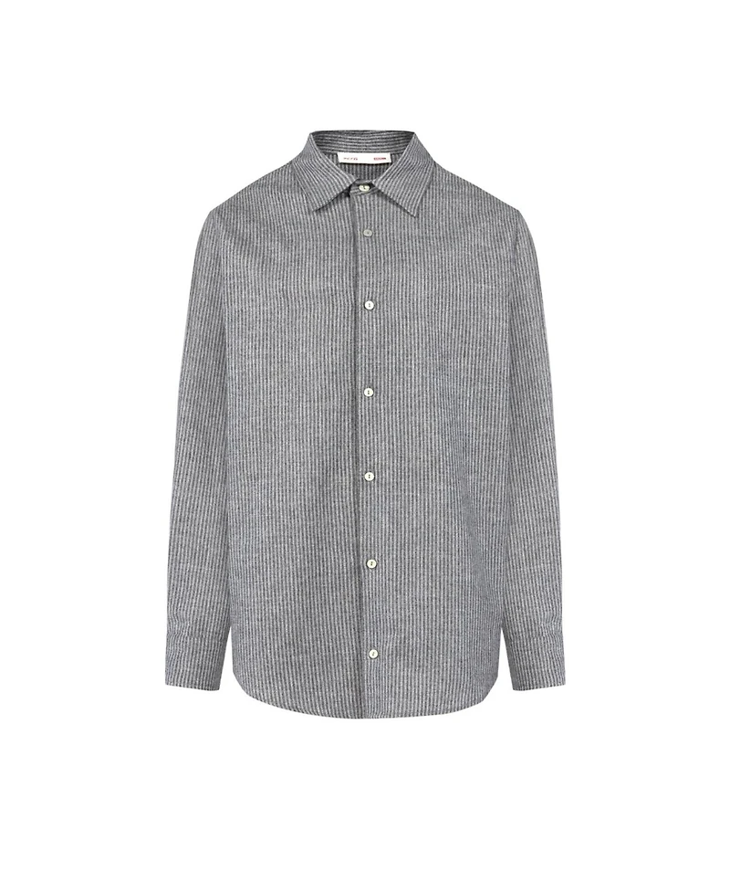 Pcfg Men's Wool-Cashmere Blend Striped Long-Sleeve Shirt