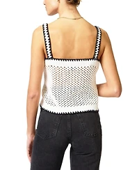 Central Park West Women's Noa Crochet Button Tank