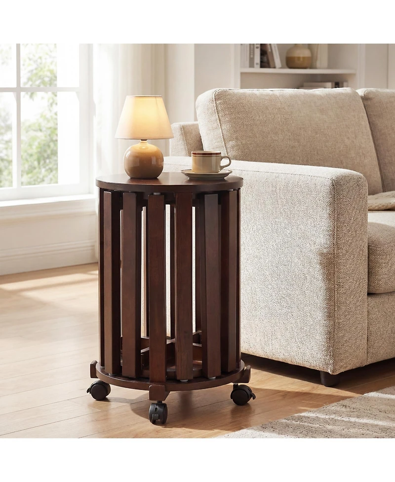 Costway Stackable Stools Set of 4 with Rolling Base, Locking Casters for Kitchen Apartments