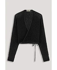 Nocturne Women's Wrap Mesh Blouse