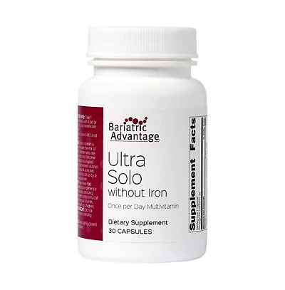 Bariatric Advantage Ultra Solo Without Iron Once Per Day Daily Multivitamin for Bariatric Patients with Thiamin