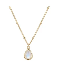 Adornia Fine 14k Gold Plated Pear Moonstone Pendant Necklace