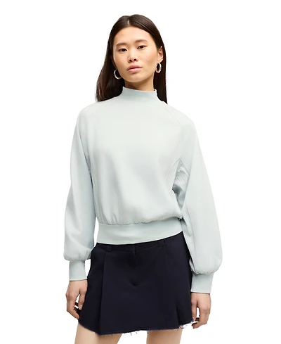 Puma Women's Relaxed Mock Neck Long-Sleeve Top