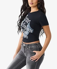 True Religion Women's Crystal Horseshoe Baby T-Shirt
