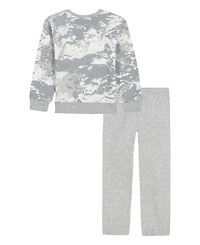 Under Armour Toddler Boys' 2T-4T Rival Fleece Crewneck Sweatshirt and Joggers, 2-Piece Set