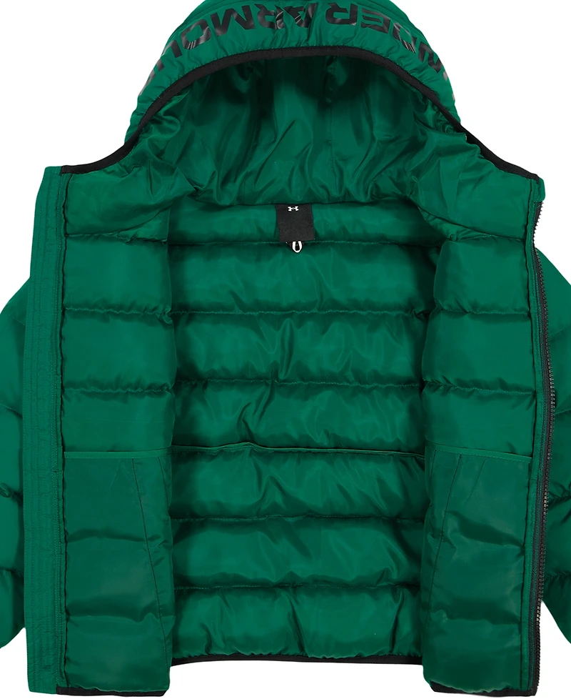 Under Armour Boys' 8-20 Logo Full-Zip Puffer Hooded Jacket