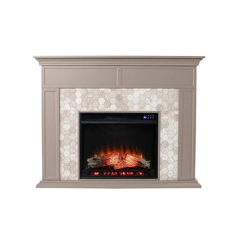 Augusta Home Torlington Marble Tiled Fireplace